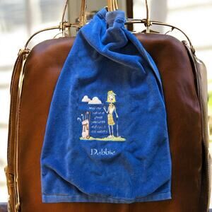 Terrytown 100% Cotton Royal Blue DEBBIE Novelty Golf Towel Gift Idea Whimsical